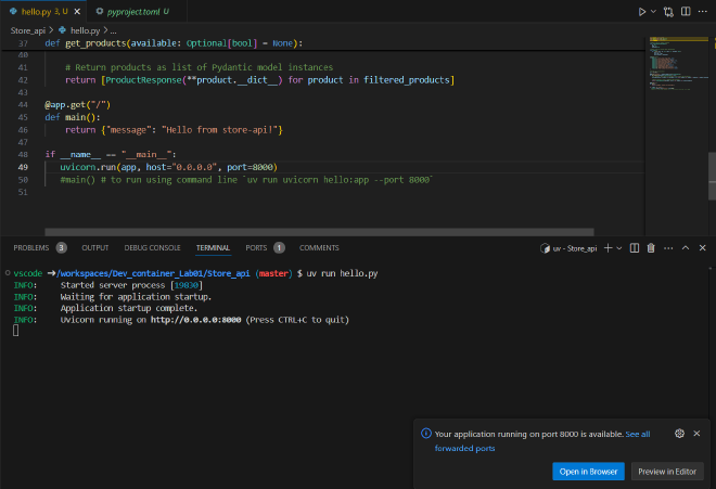 Running Application